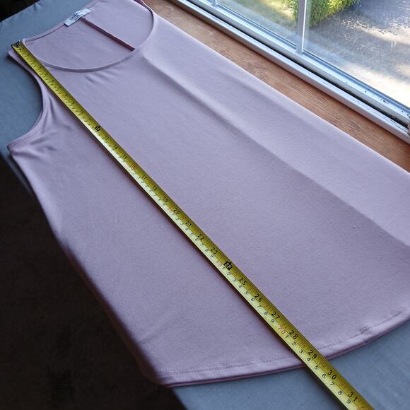 1X Cream Mauve Scoop Neck Round Hem Tank Top Zenana Plus size comfy cool - Picture 12 of 13